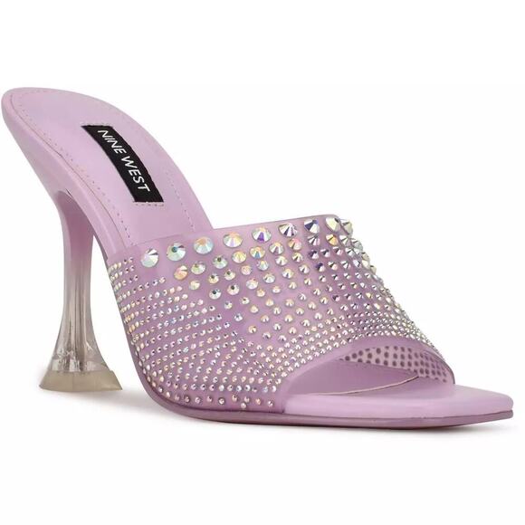 Nine West Transparent Embellished Rhinestone Heels Size 9M NWOB - Picture 1 of 12